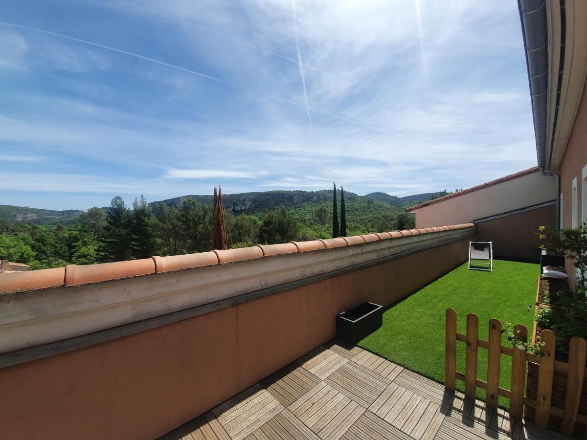 Terrasse 130M2 Panoramique Avec Climatisation Piscine - 3 Chambres Gréoux-les-Bains Eksteriør billede