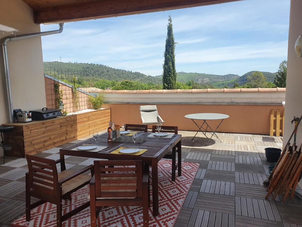 Terrasse 130M2 Panoramique Avec Climatisation Piscine - 3 Chambres Gréoux-les-Bains Eksteriør billede